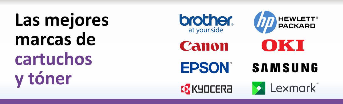Las mejores marcas de toner y cartuchos de tinta para impresora HP, Canon, Epson, Brother, Samsung, Kyocera, Lexmark