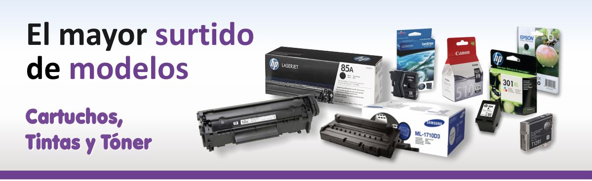 Amplio surtido de cartuchos de tinta y toner originales conómicos